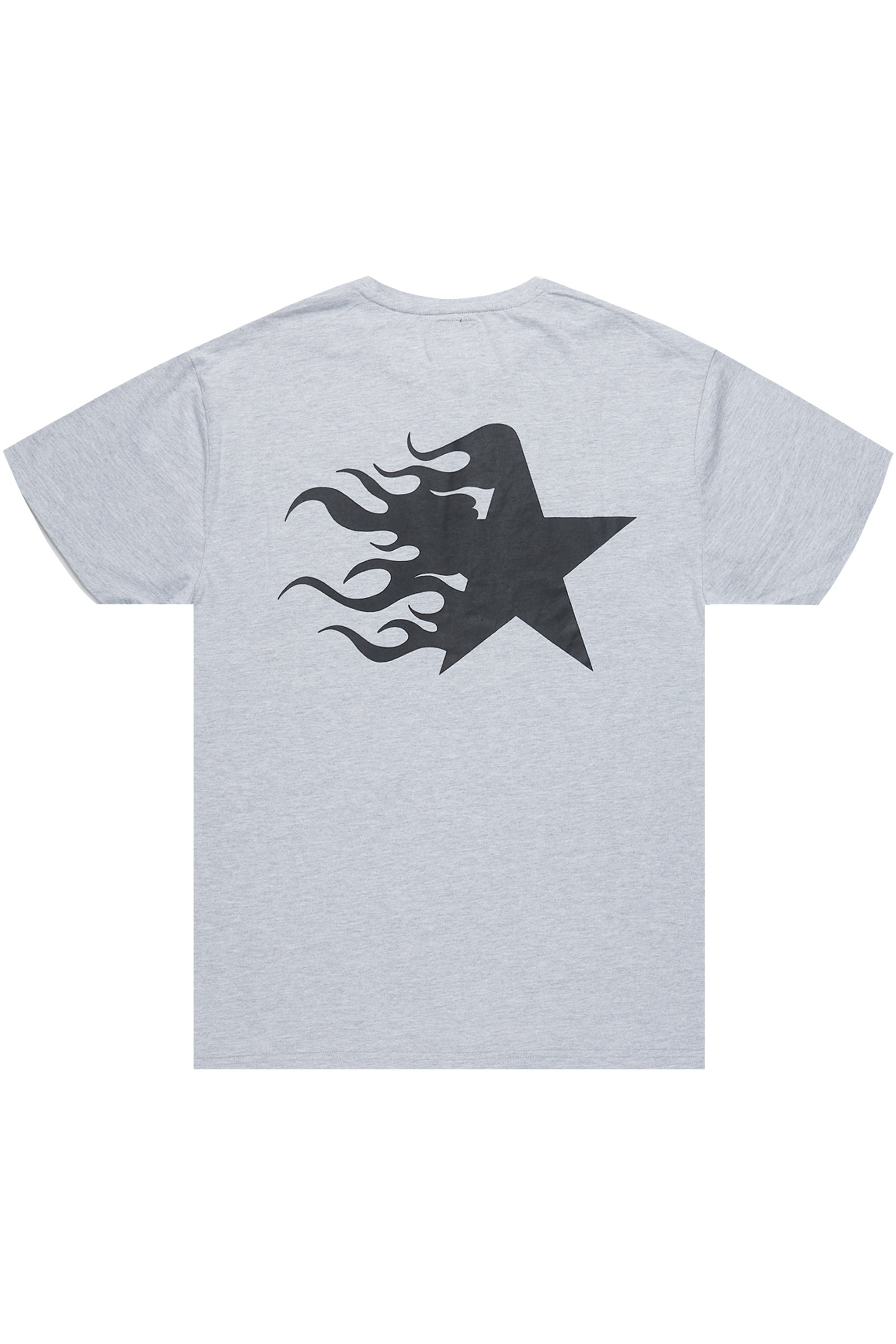 Plutix Heather Grey Graphic T-Shirt Short Set