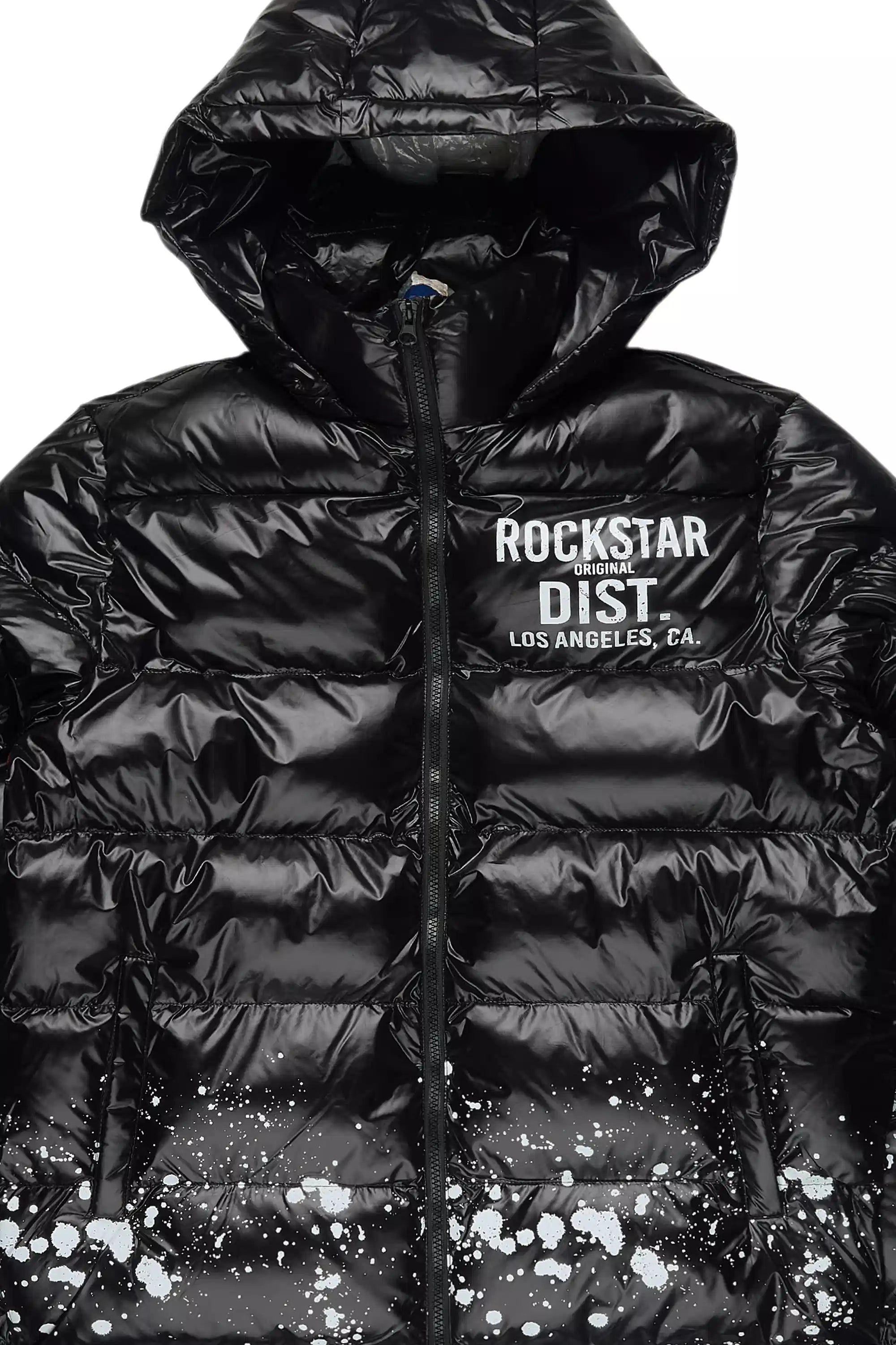 Raffer Black Heavy Puffer Jacket