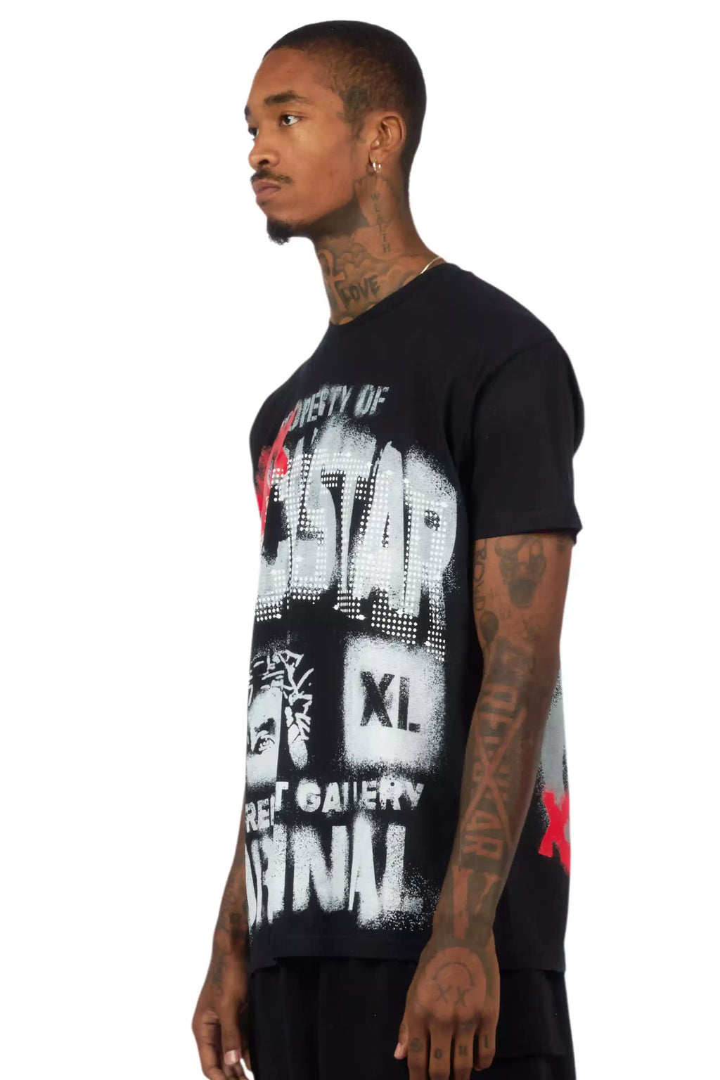 Kyo Black Oversized Graphic T-Shirt