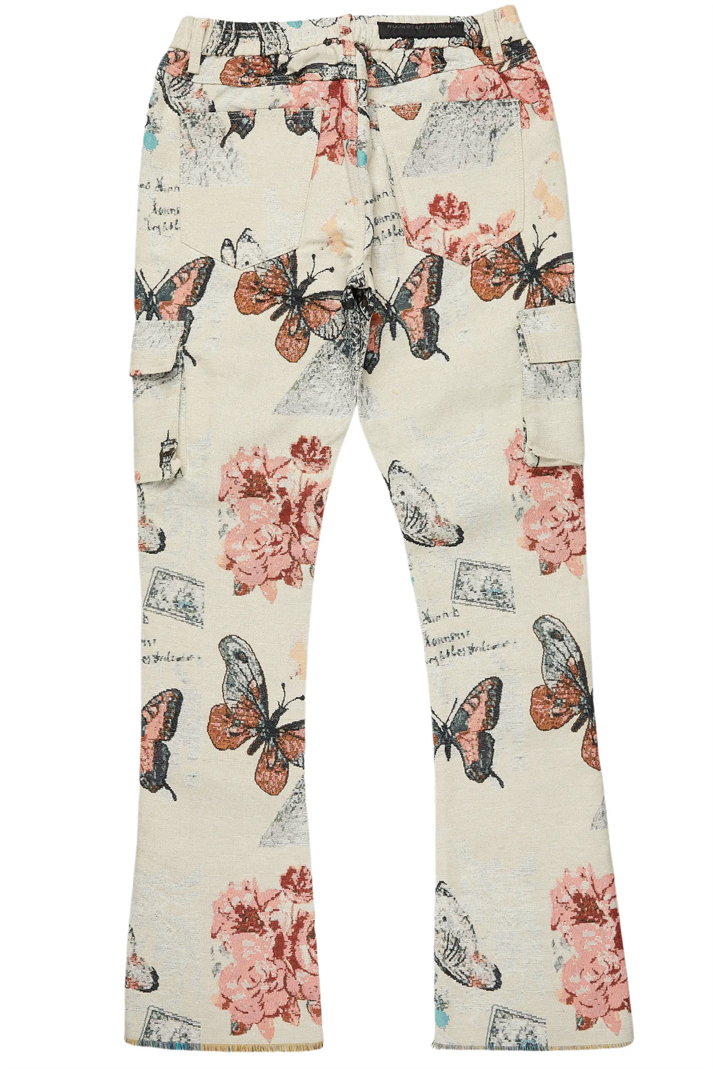 Girls Lamia Beige Multi Tapestry Stacked Flare Jean