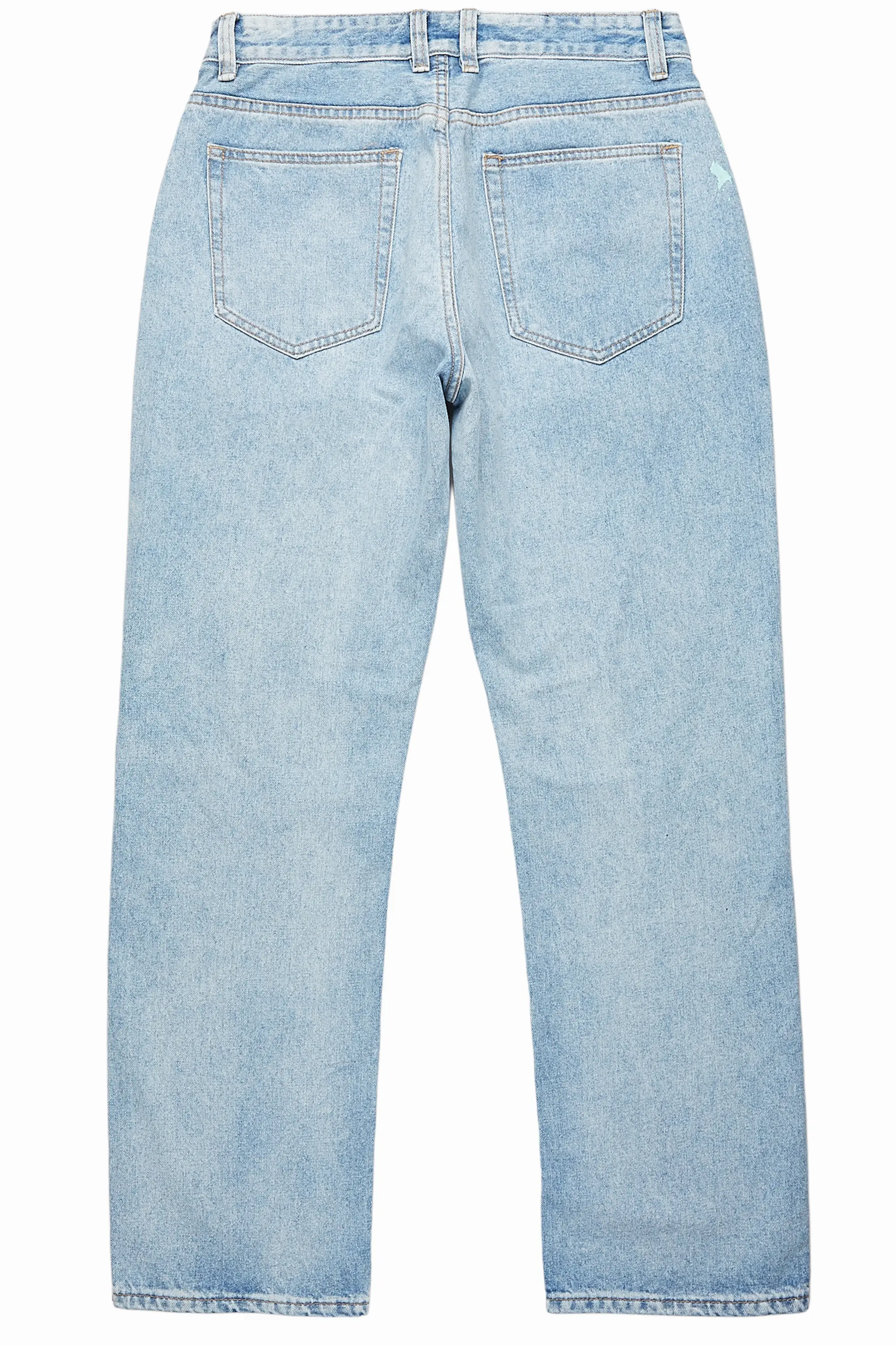 Zasha Light Blue Painter Baggy Jean