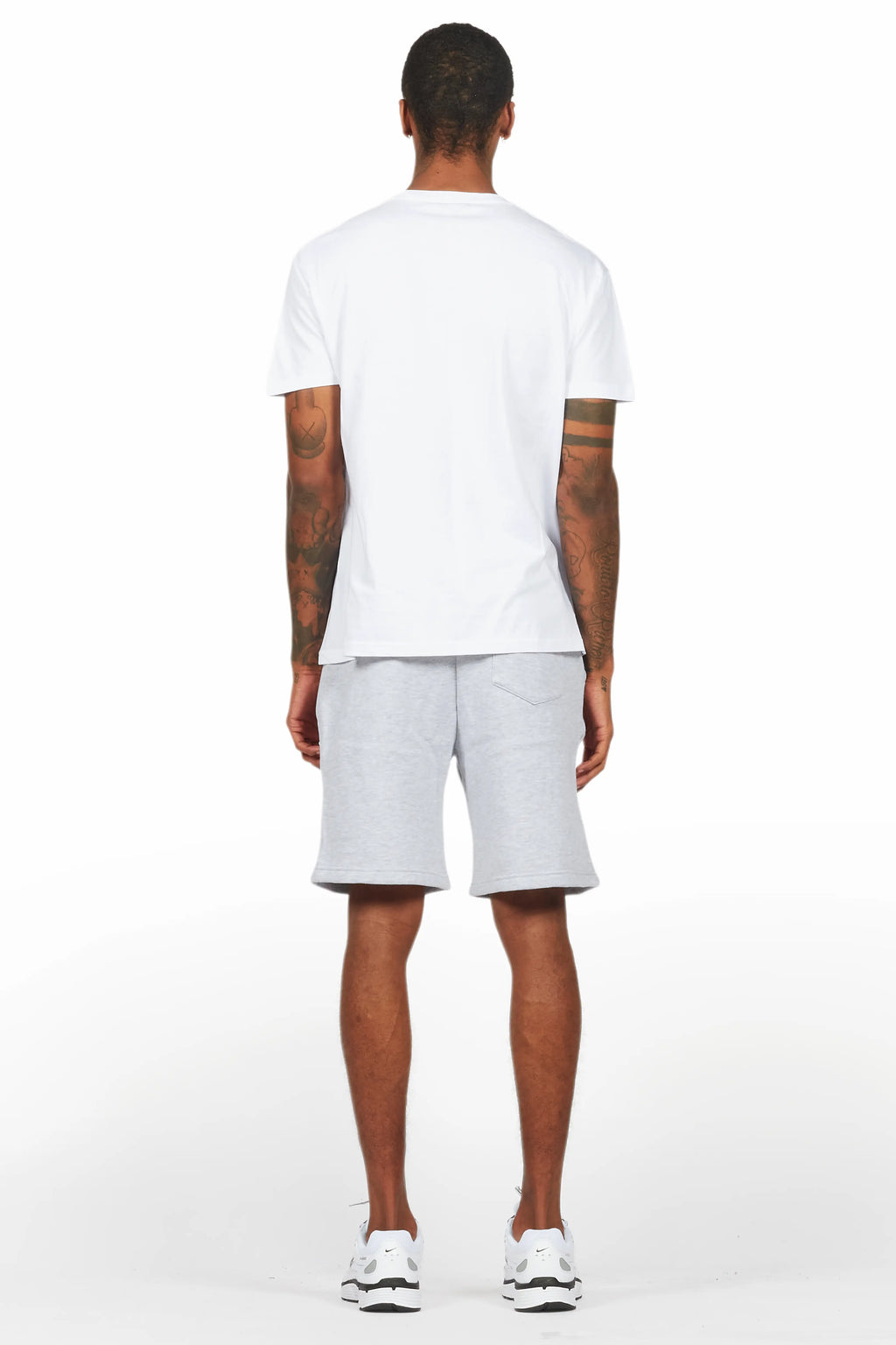 Tarl White/Grey Graphic T-Shirt Short Set