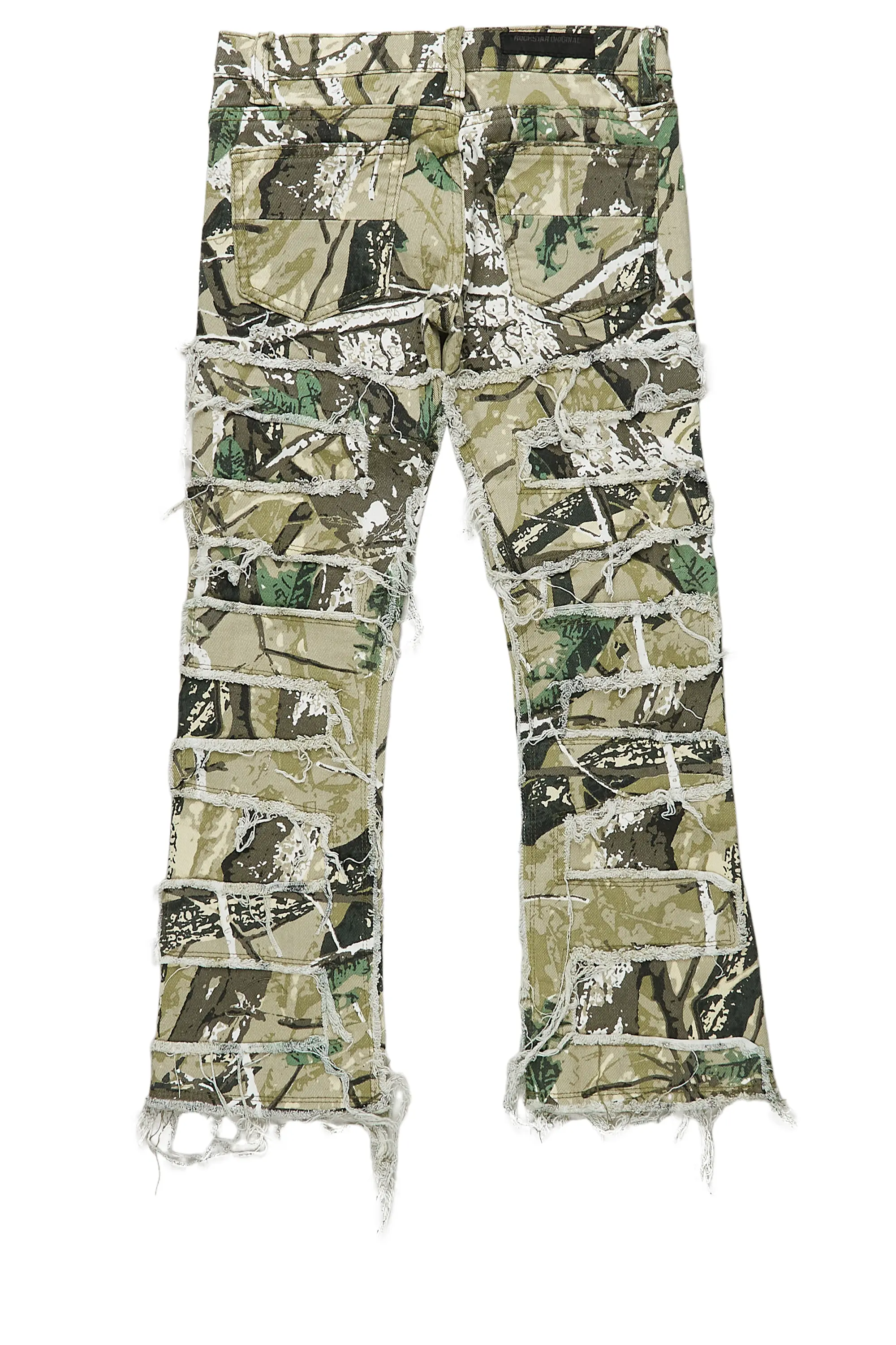 Boys Shake Camo Stacked Flare Jean