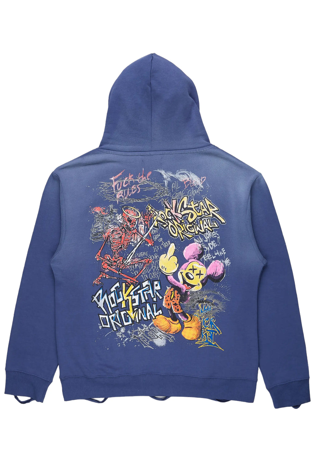 Yooz Navy Graphic Hoodie