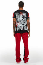 Grill Black T-Shirt/Baggy Stacked Pant Set