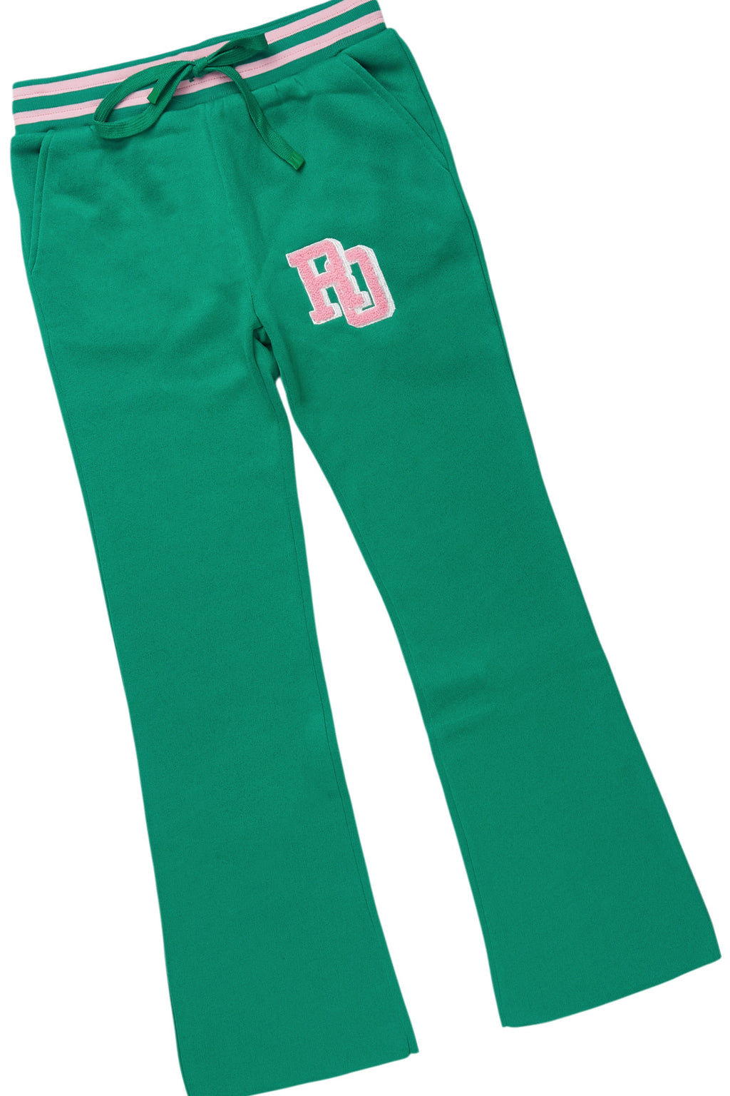 Girls Esmeralda Green Fleece Super Stacked Flare Track Set