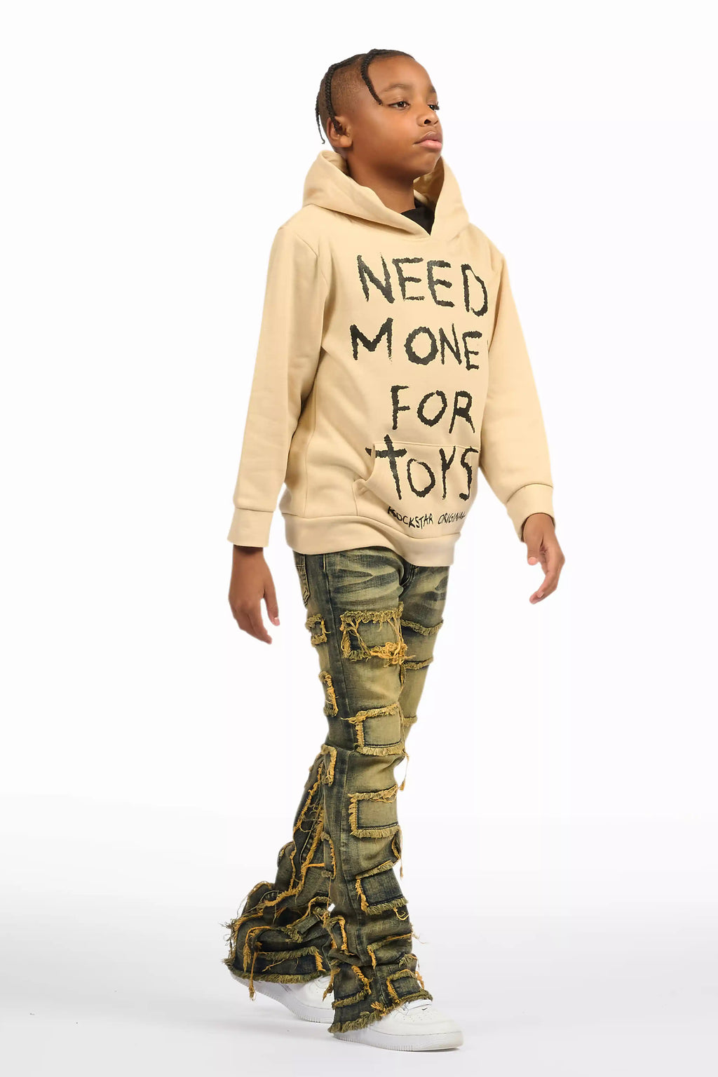 Boys Shake Tint Slim Stacked Flare Jean