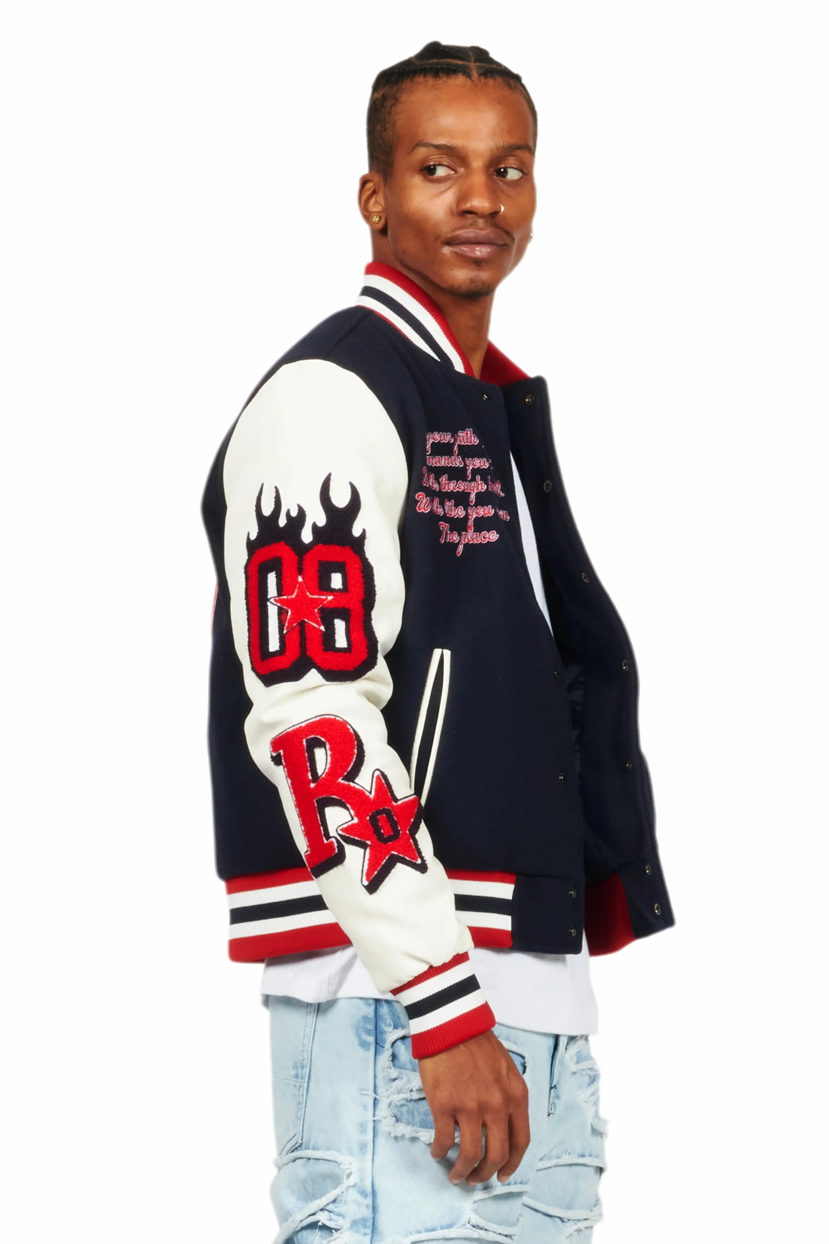 Skoll Navy Varsity Jacket