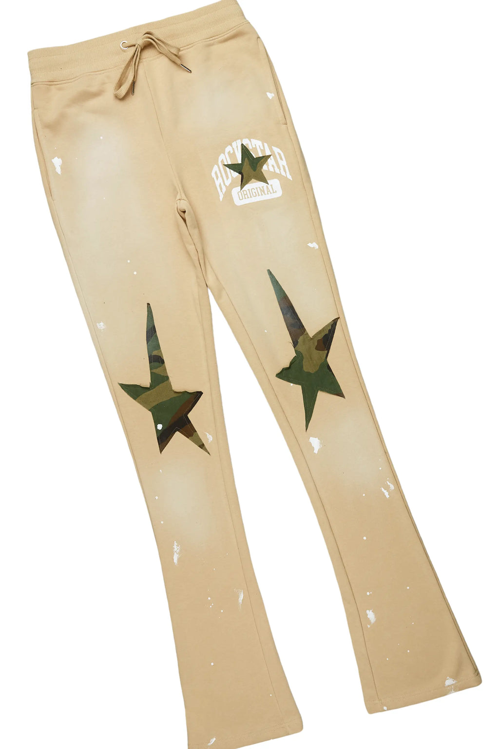 Darrin White/Beige T-Shirt/Stacked Flare Track Set