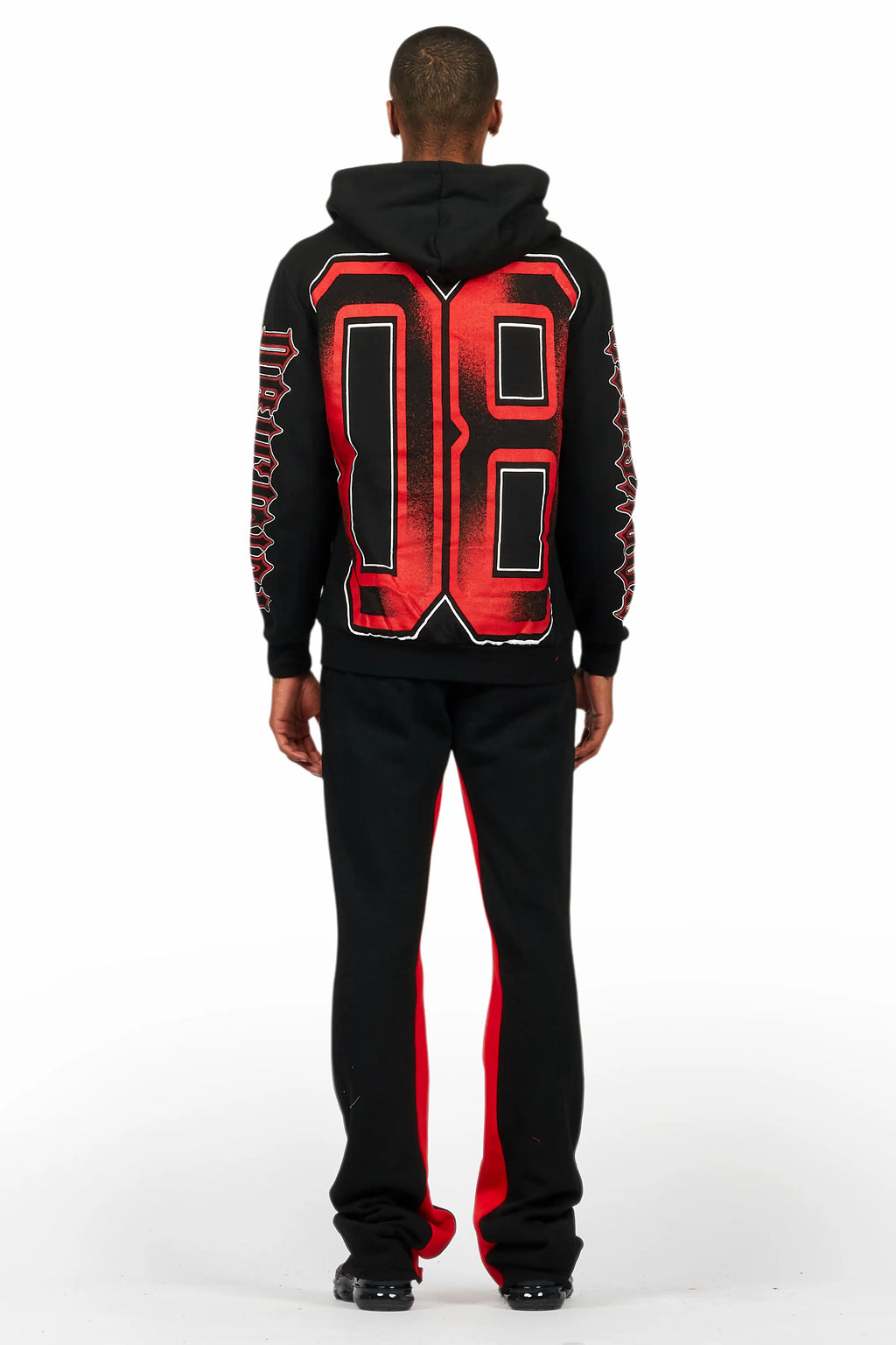 Alim Black/Red Hoodie/Baggy Track Pant Set