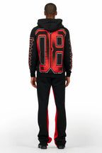 Alim Black/Red Hoodie/Baggy Track Pant Set