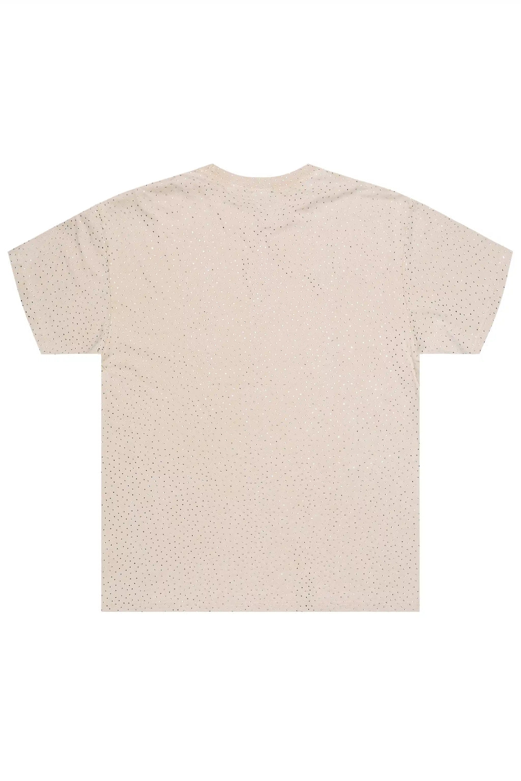 Kammile Beige Rhinestone T-Shirt
