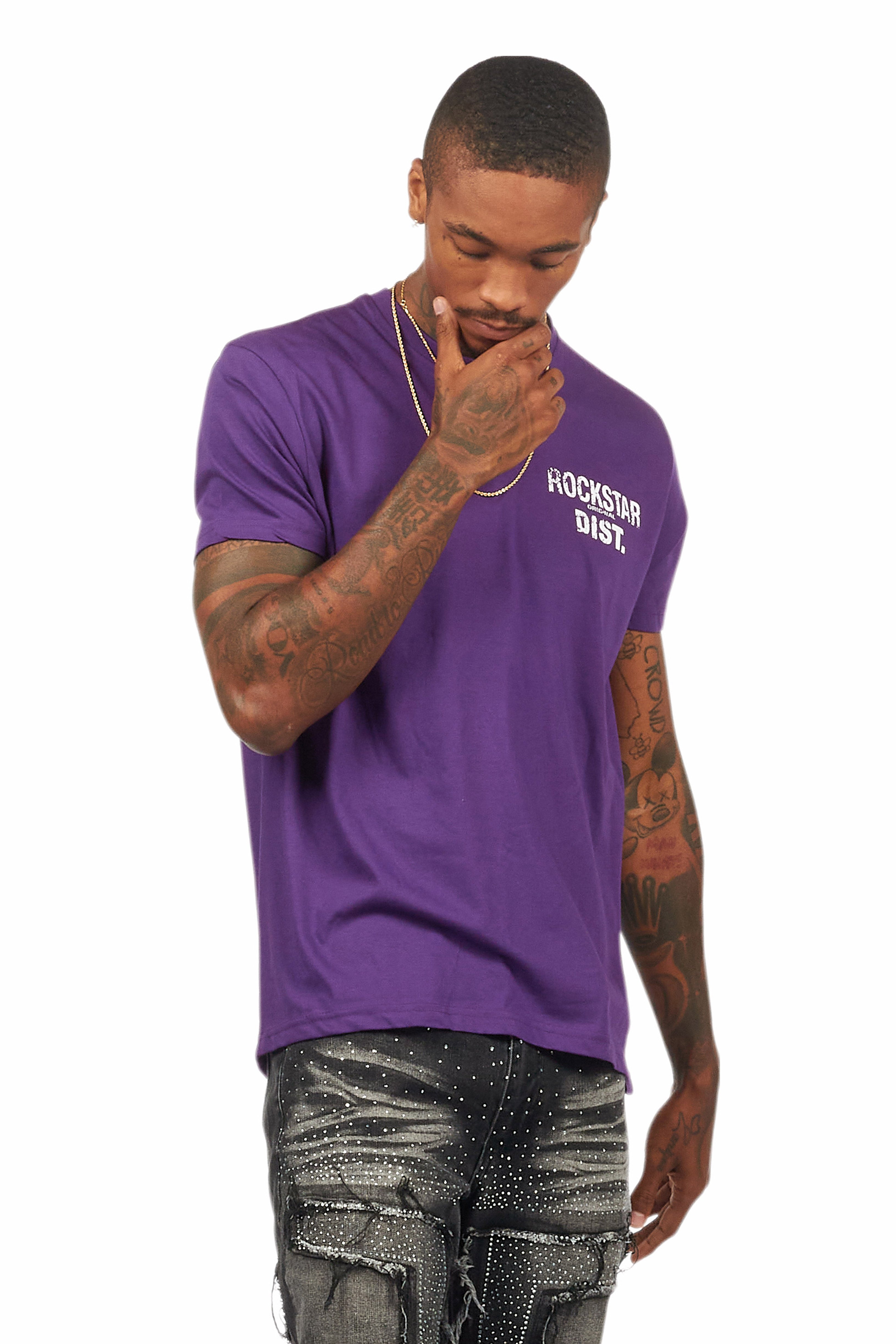 Lake Purple/White Graphic T-Shirt