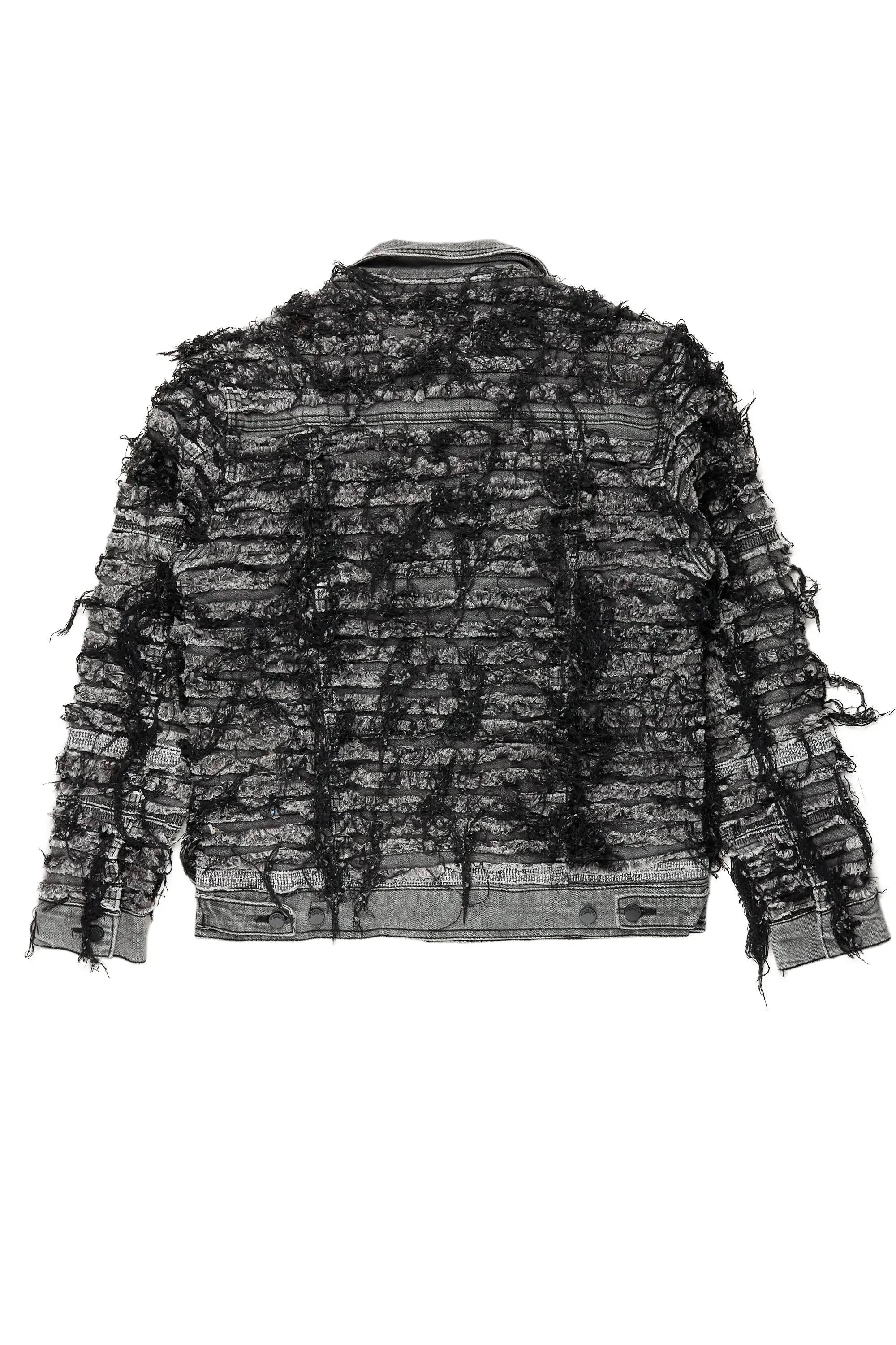 Gagan Black/Grey Painter Denim Jacket