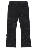 Boys Gawel Jet Black Stacked Flare Jean