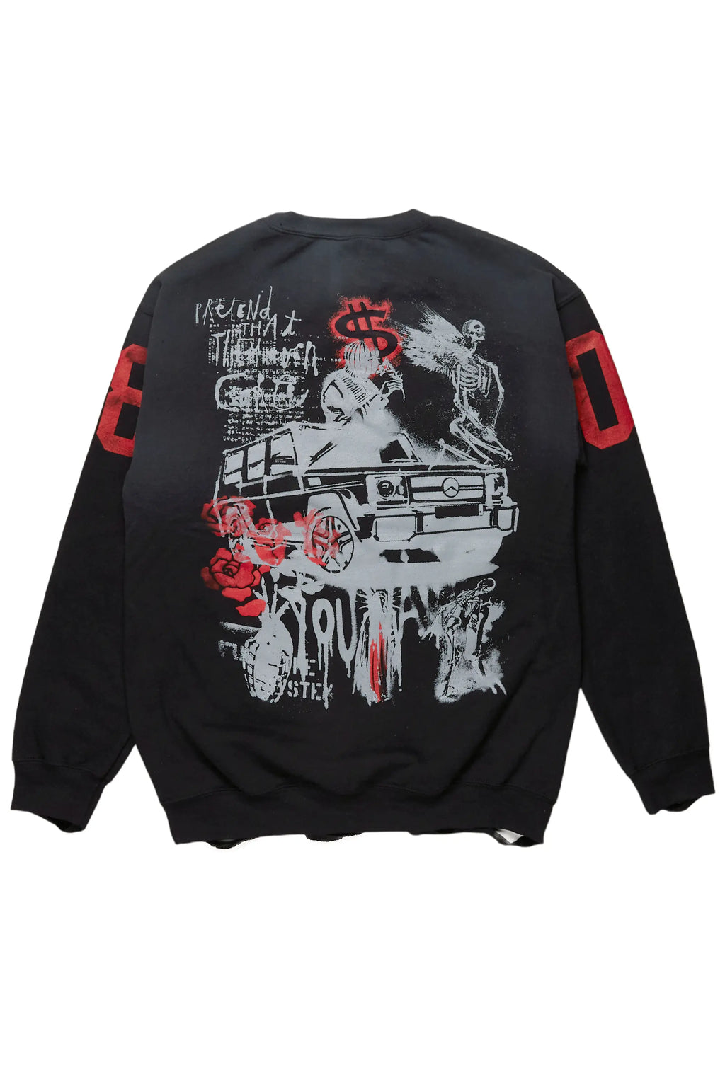 Grill Black Graphic Crewneck