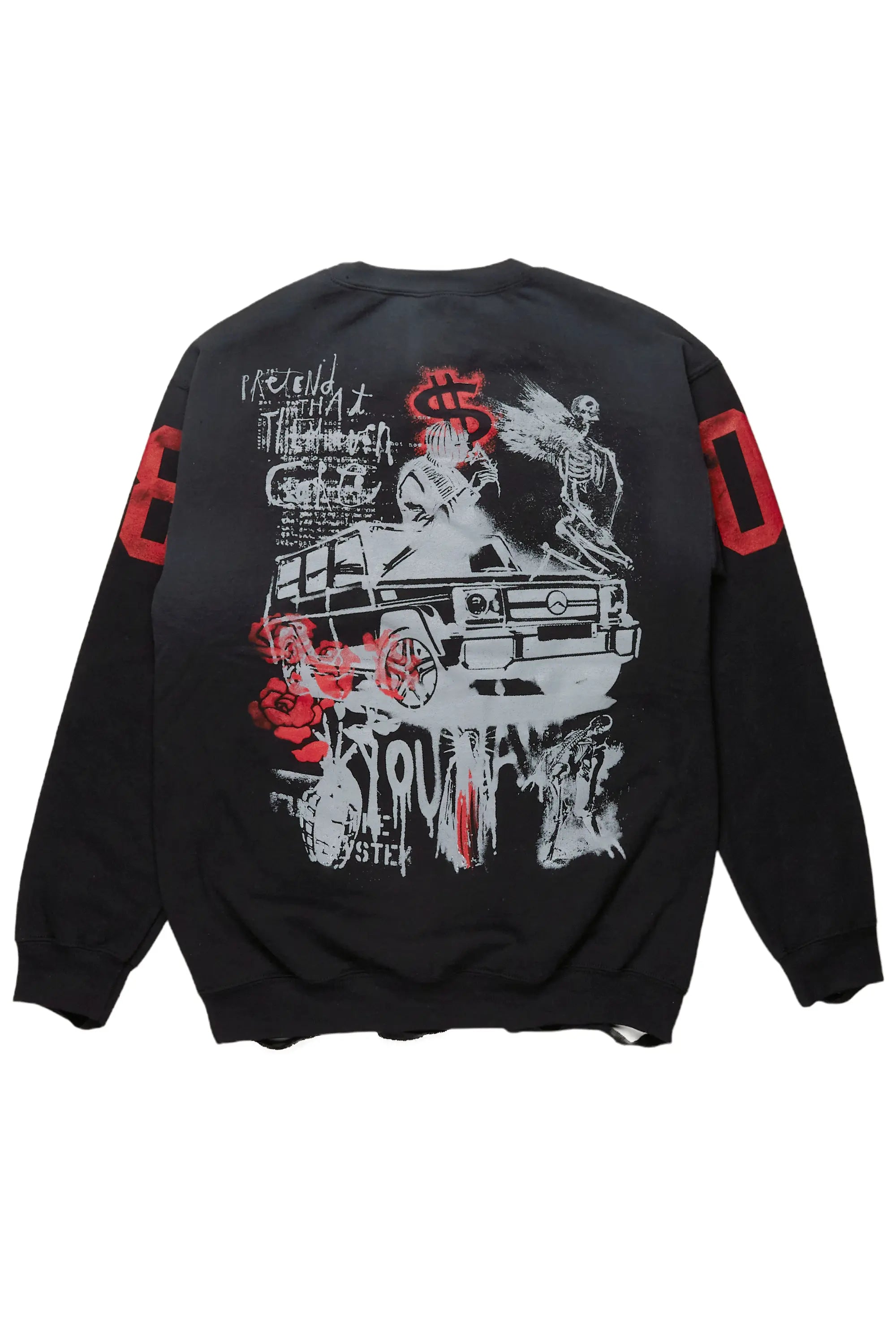 Grill Black Graphic Crewneck