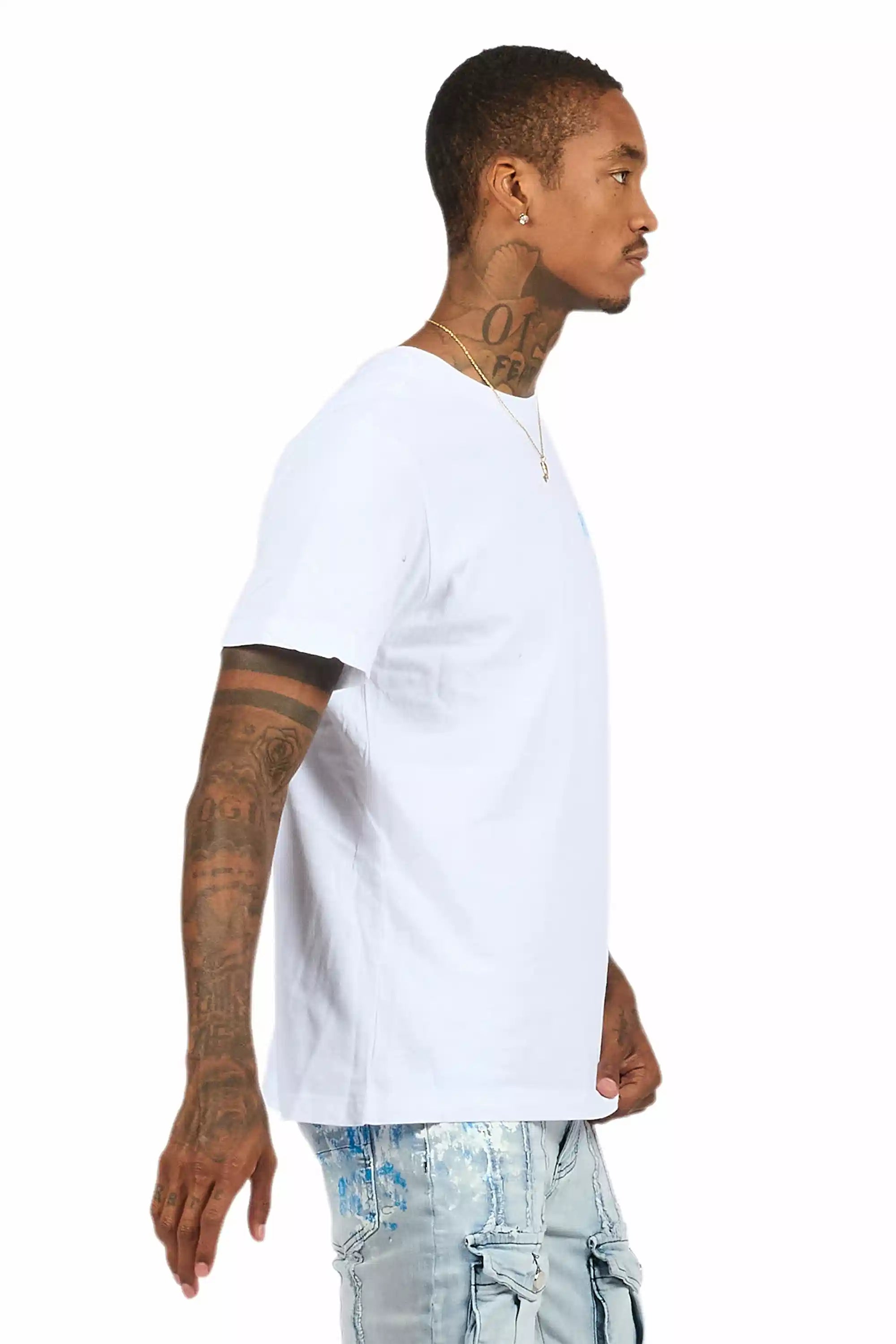 Lake White/Aqua Graphic T-Shirt