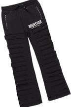 Boys Emilio Black T-Shirt Flare Sweat Pant Set