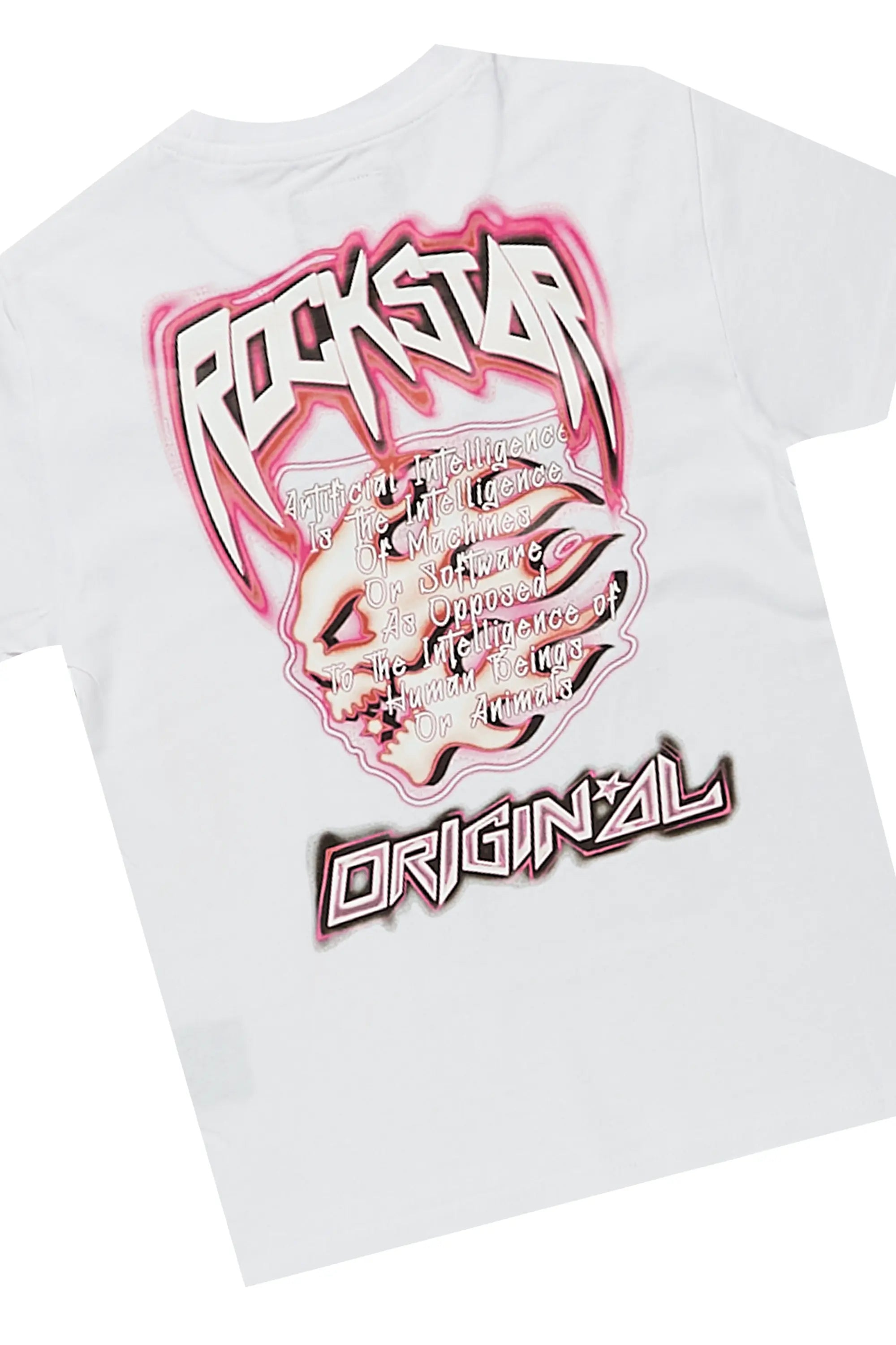 Girls Karasi White/Pink T-Shirt/Jean Set