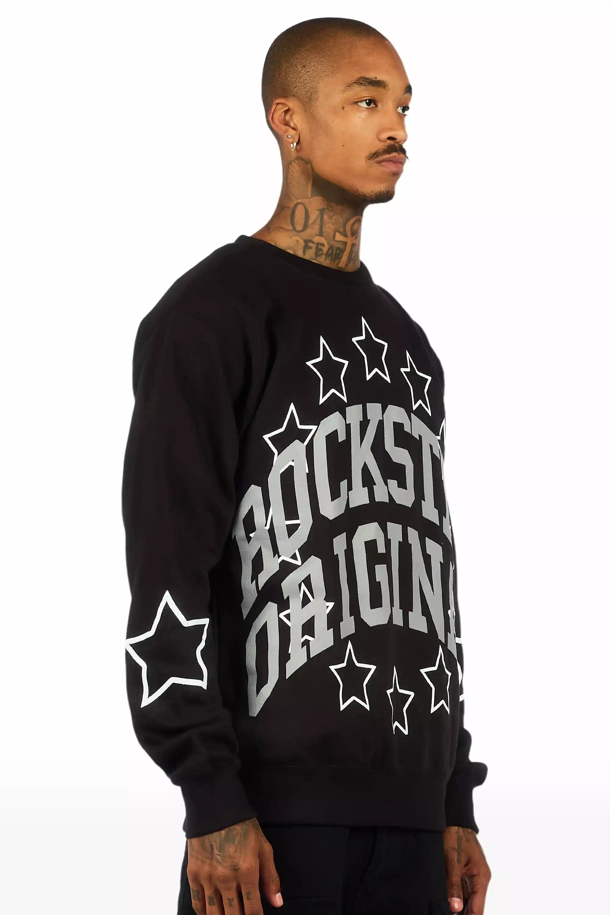 Boe Black Graphic Crewneck Sweatshirt