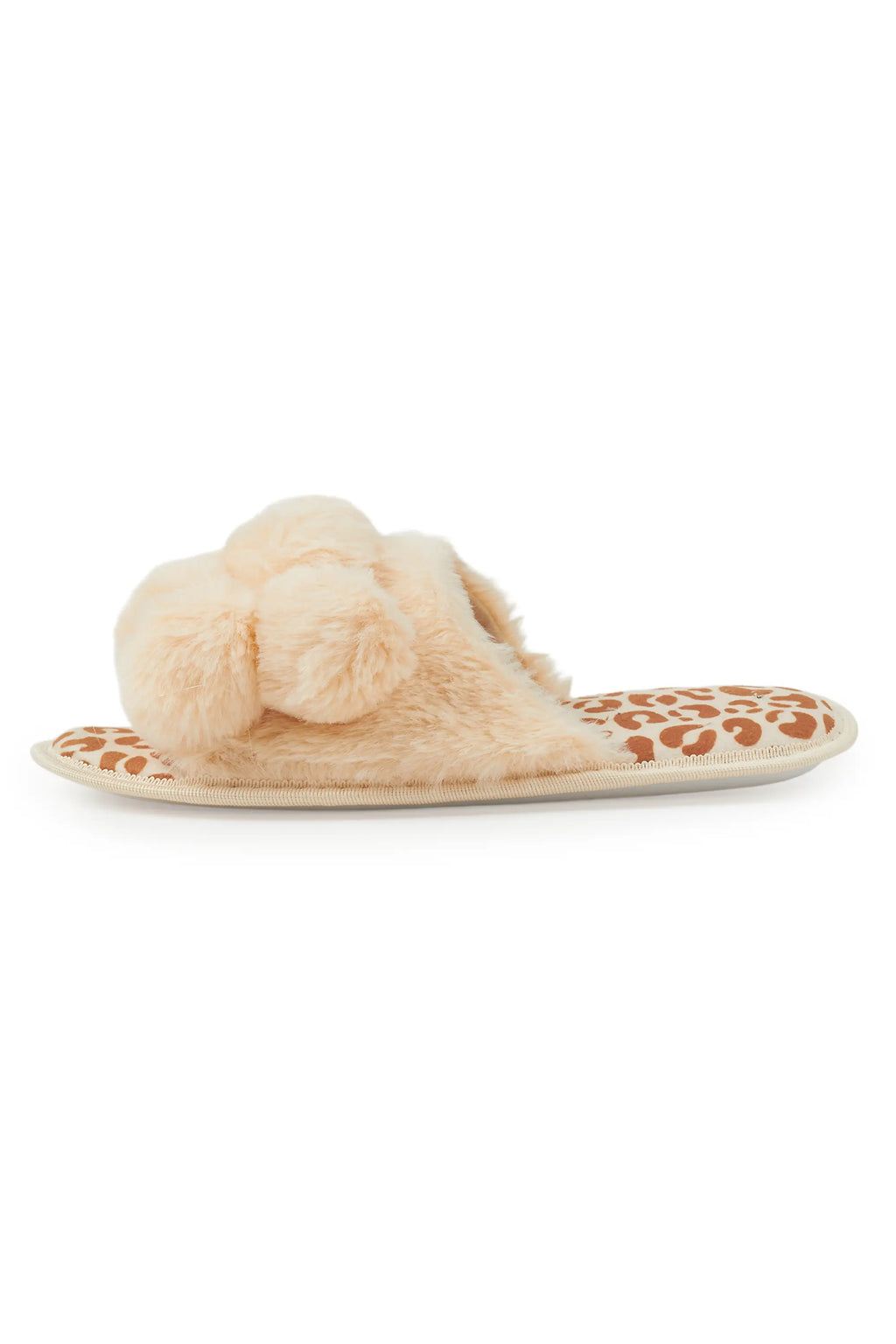 Kourtnay Beige Fur Slippers
