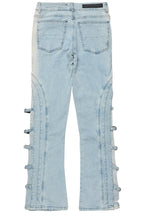 Attila Light Blue Stacked Flare Jean