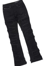 Fields Black Oversized Graphic T-Shirt/Stacked Flare Jean Bundle