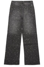 Discolite Rhinestone Grey Baggy Jean