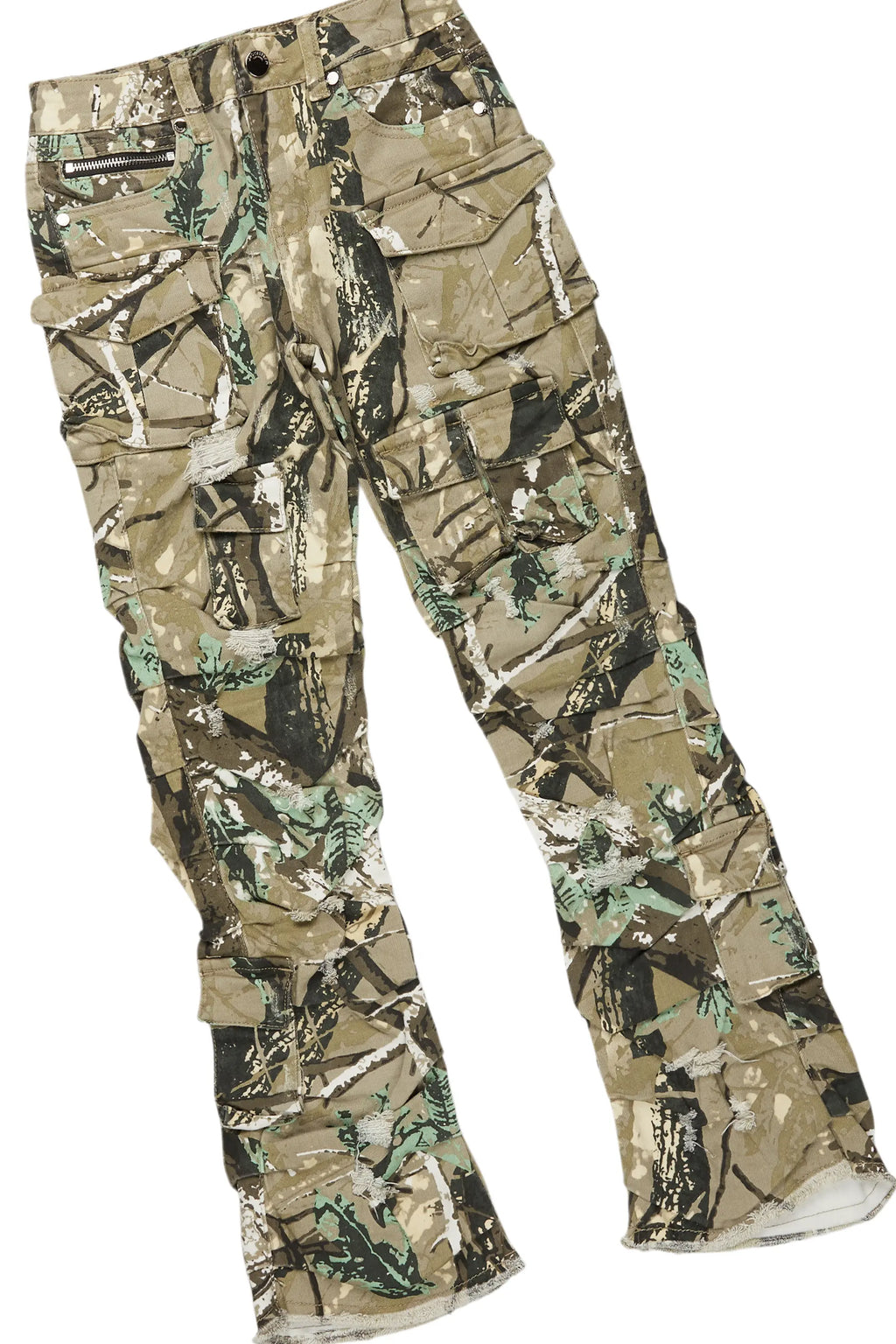 Boys Smitty Black Hoodie/Stacked Flare Jean Set