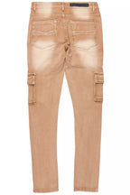 Kap Washed Beige Cargo Jean