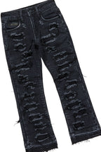 Boys Baden Red Hoodie/Stacked Flare Jean Set