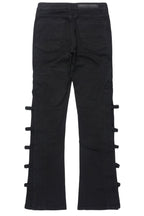 Attila Black Stacked Flare Jean