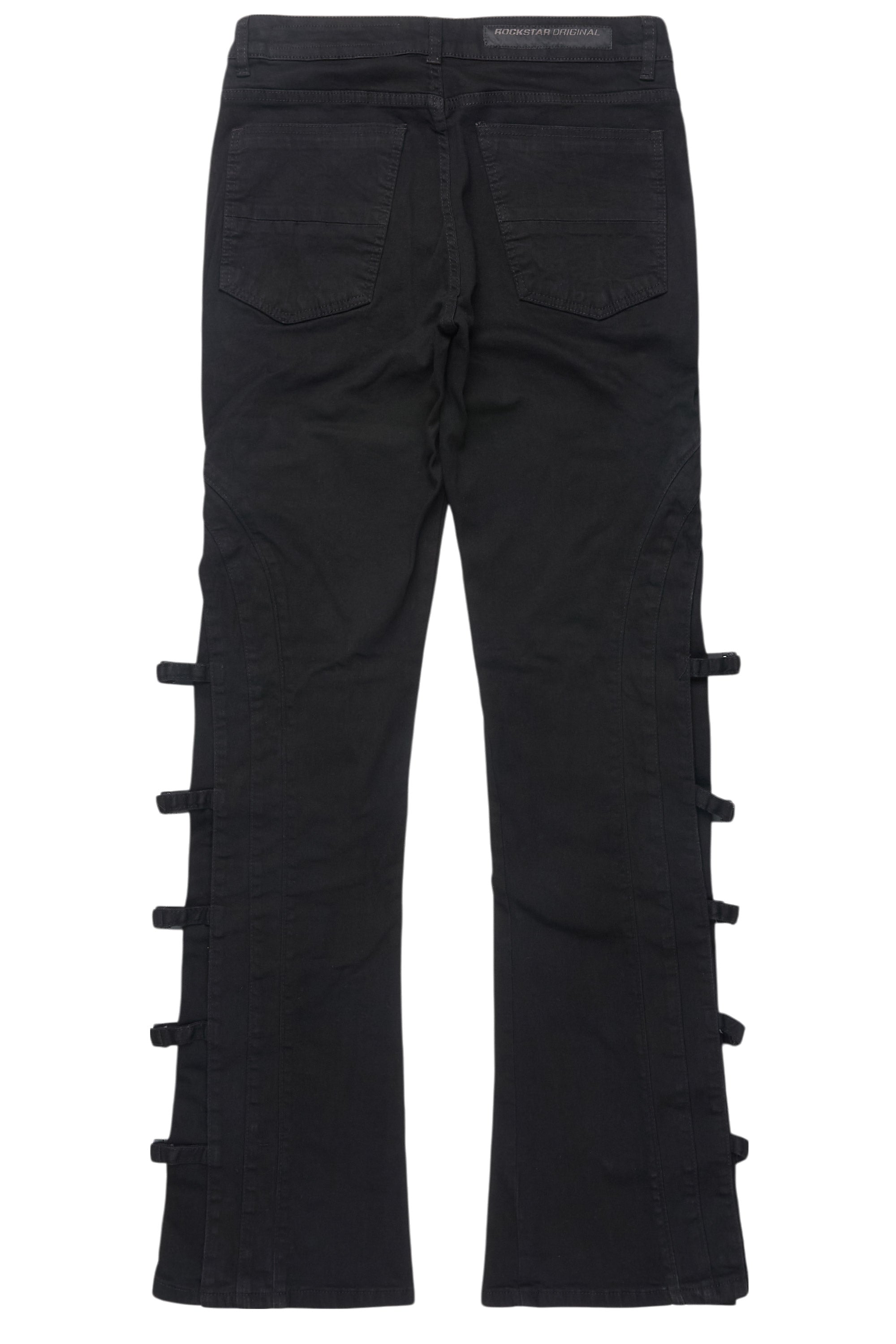 Attila Black Stacked Flare Jean