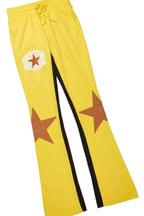 States Yellow Baggy Stacked Hoodie Track Set