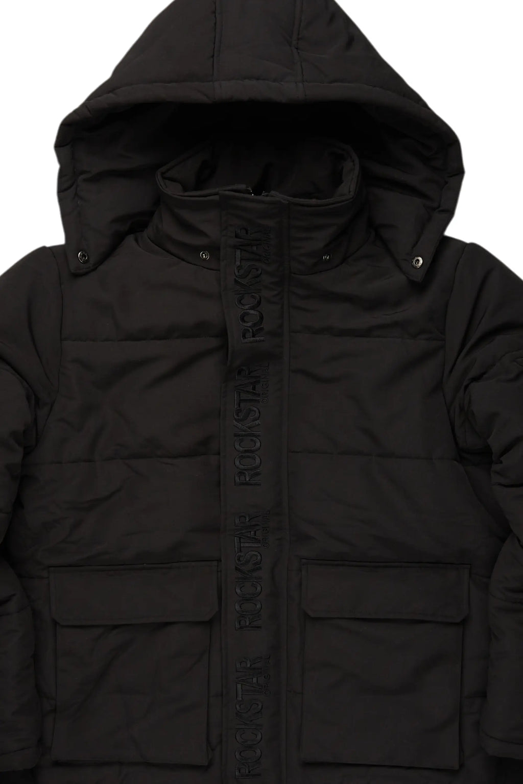 Adley Black Utility Puffer Jacket