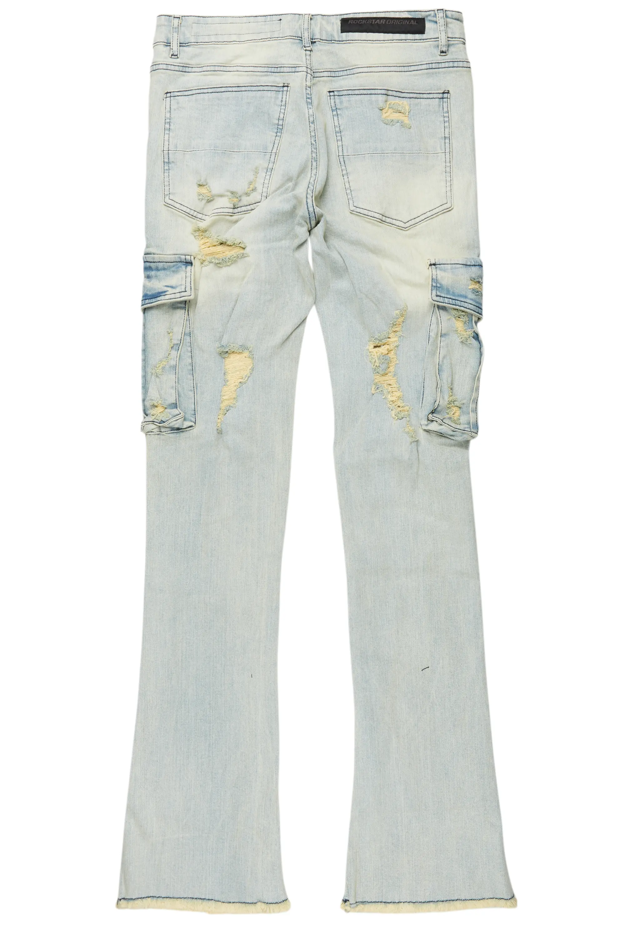 Adalee Blue Cargo Stacked Flare Jean