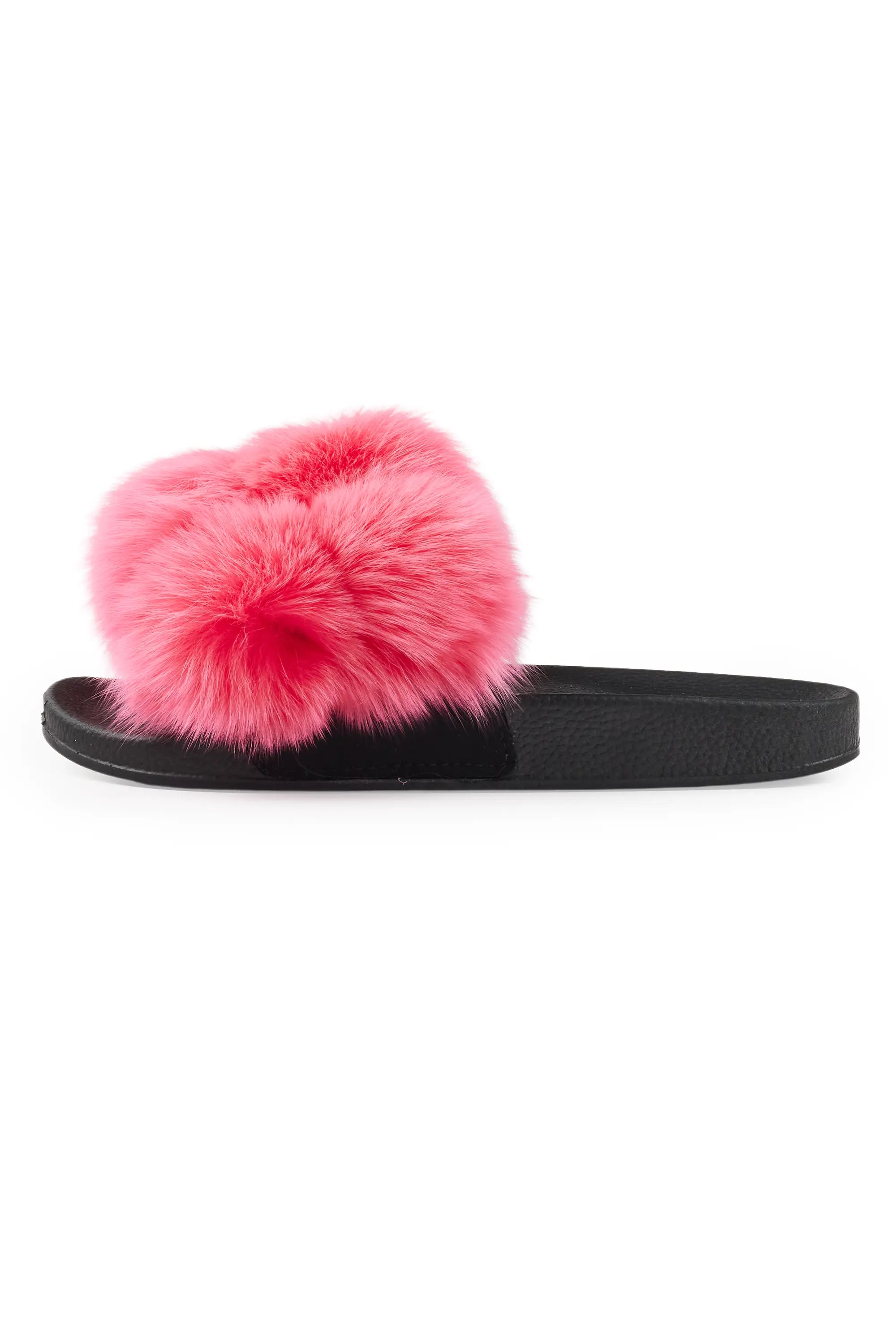 Avisa Pink Fur Slides
