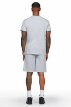 Thierry Heather Grey T-Shirt/Short Set