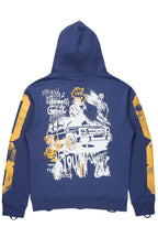 Grill Navy Distressed Graphic Hoodie