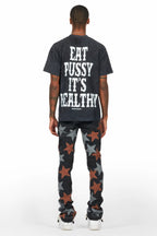 StarLane Black Stacked Flare Jean