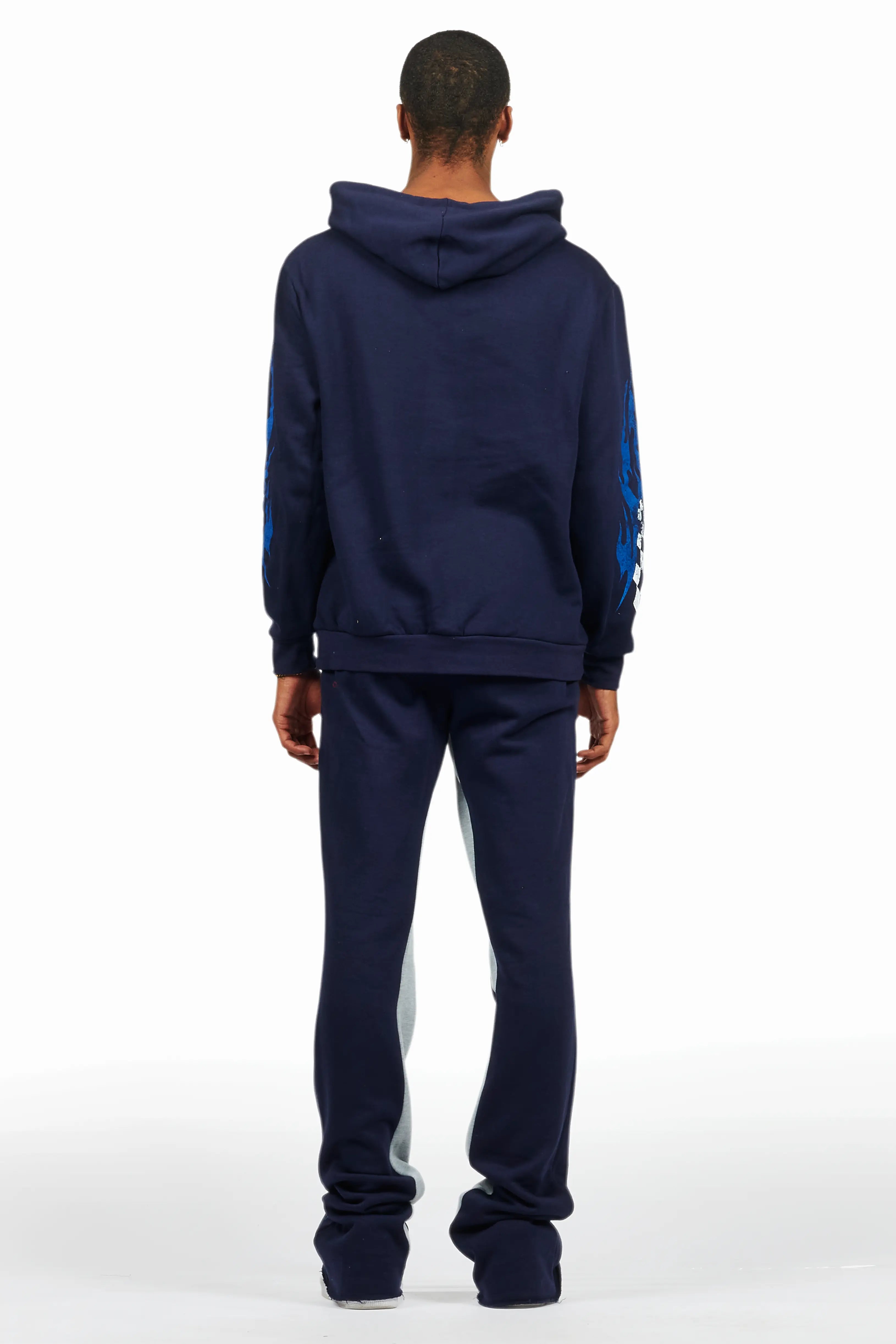 Colorful Race Navy Hoodie/Baggy Track Pant Set