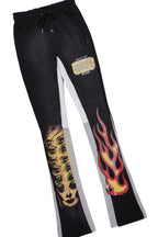 Beno Black/Yellow T-Shirt/Stacked Flare Track Set