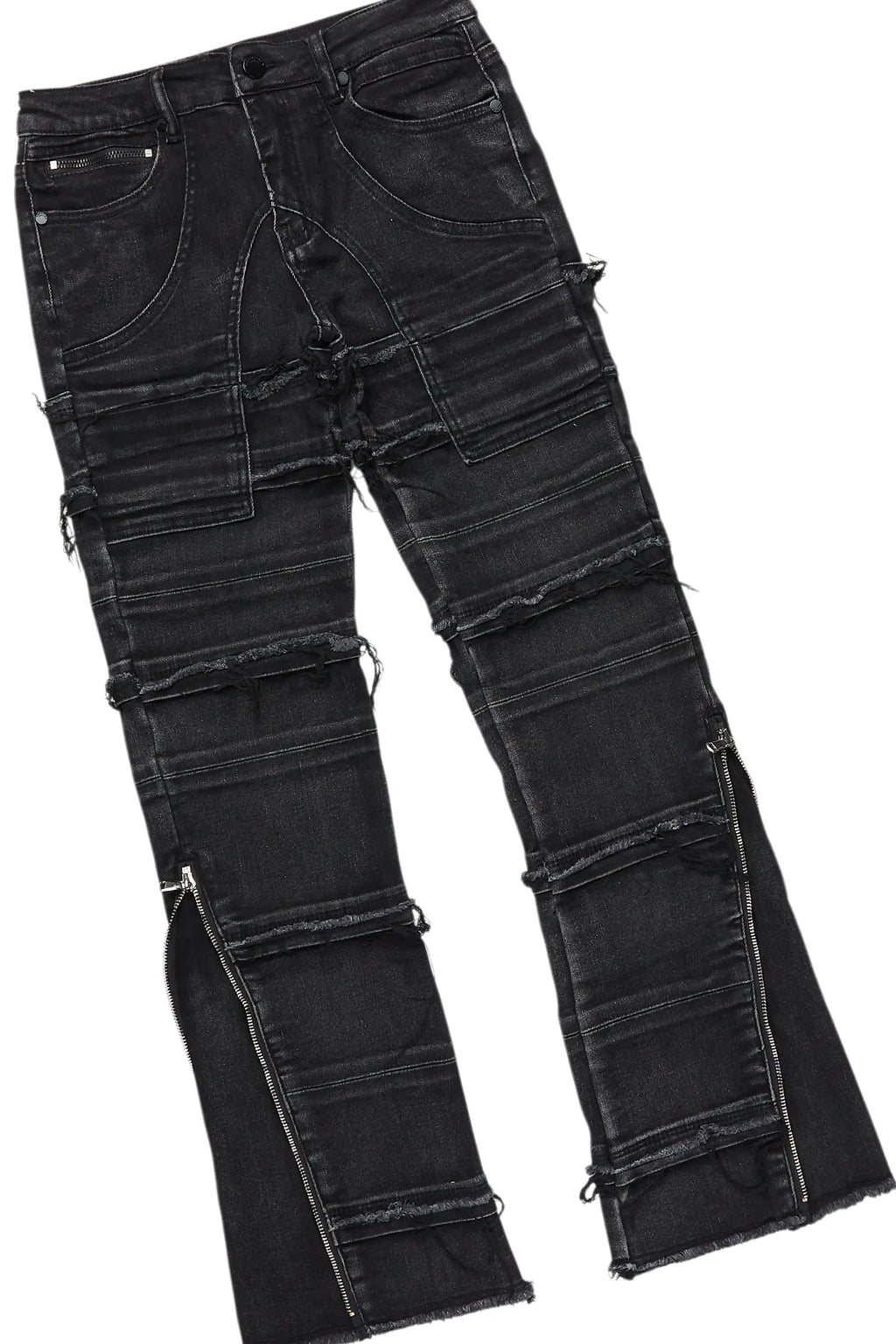 Boys Members White T-Shirt/Stacked Flare Jean Set