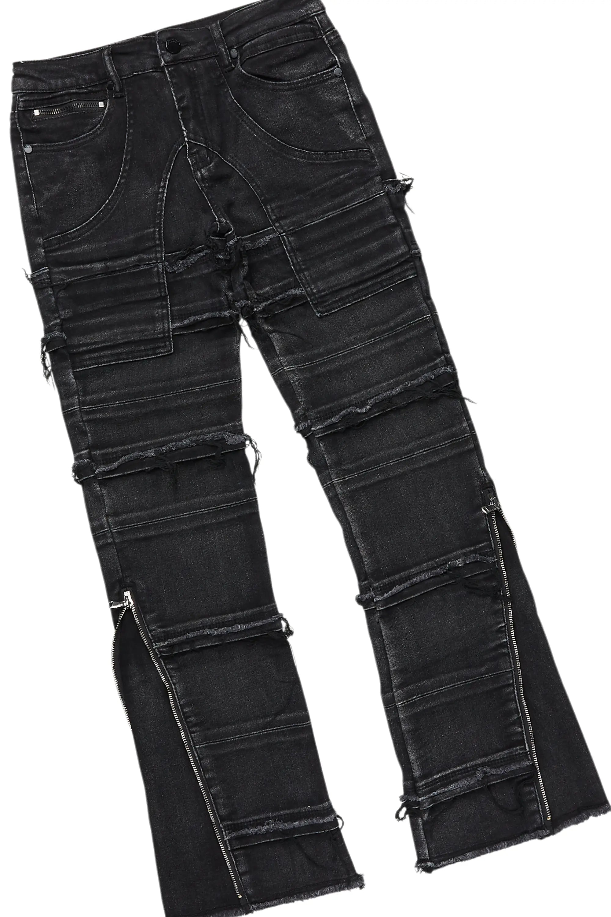 Boys Members White T-Shirt/Stacked Flare Jean Set