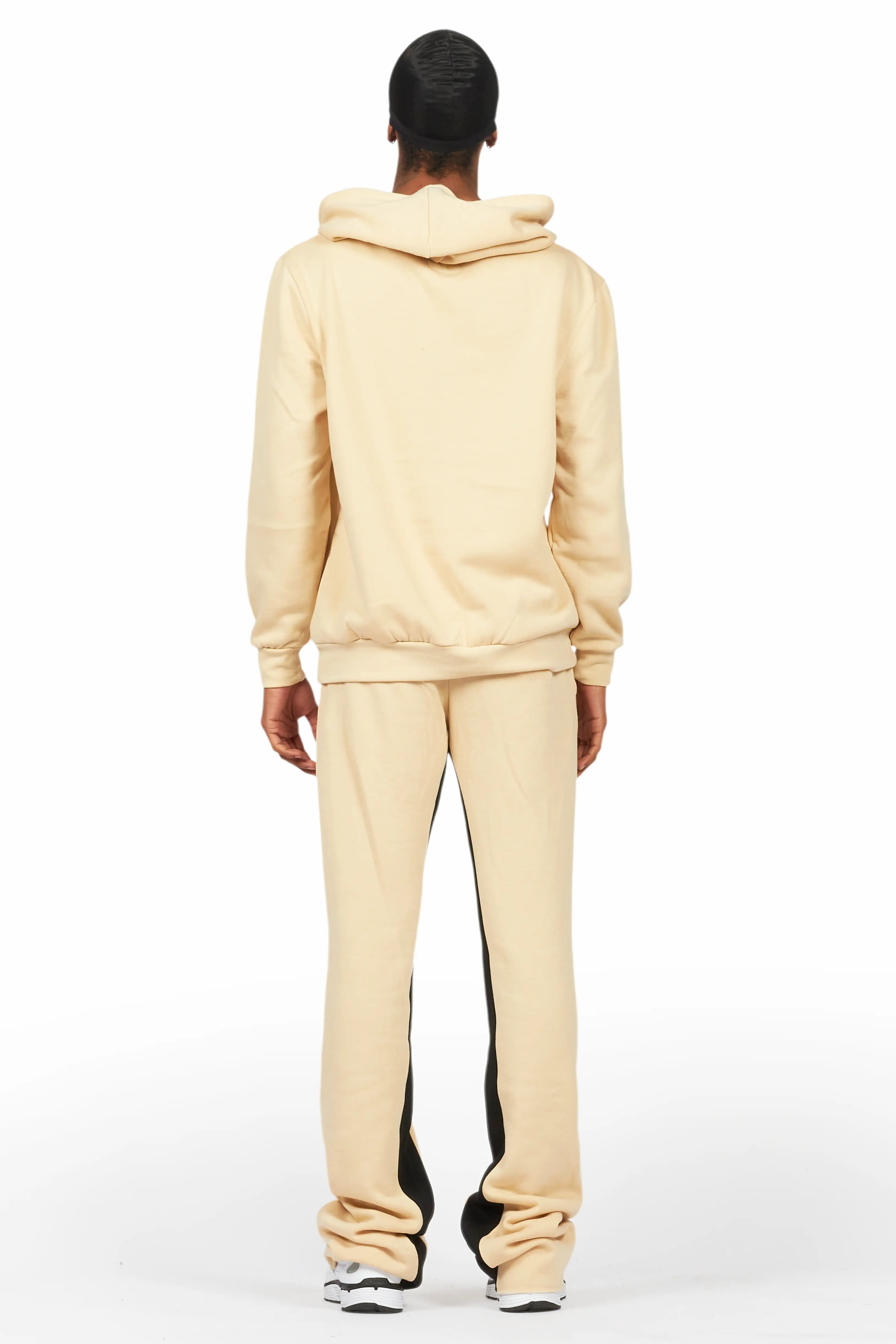Basic Beige Hoodie/Baggy Track Pant Set