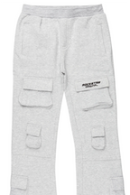 Boys Connor Grey Stacked Flare Track Pant