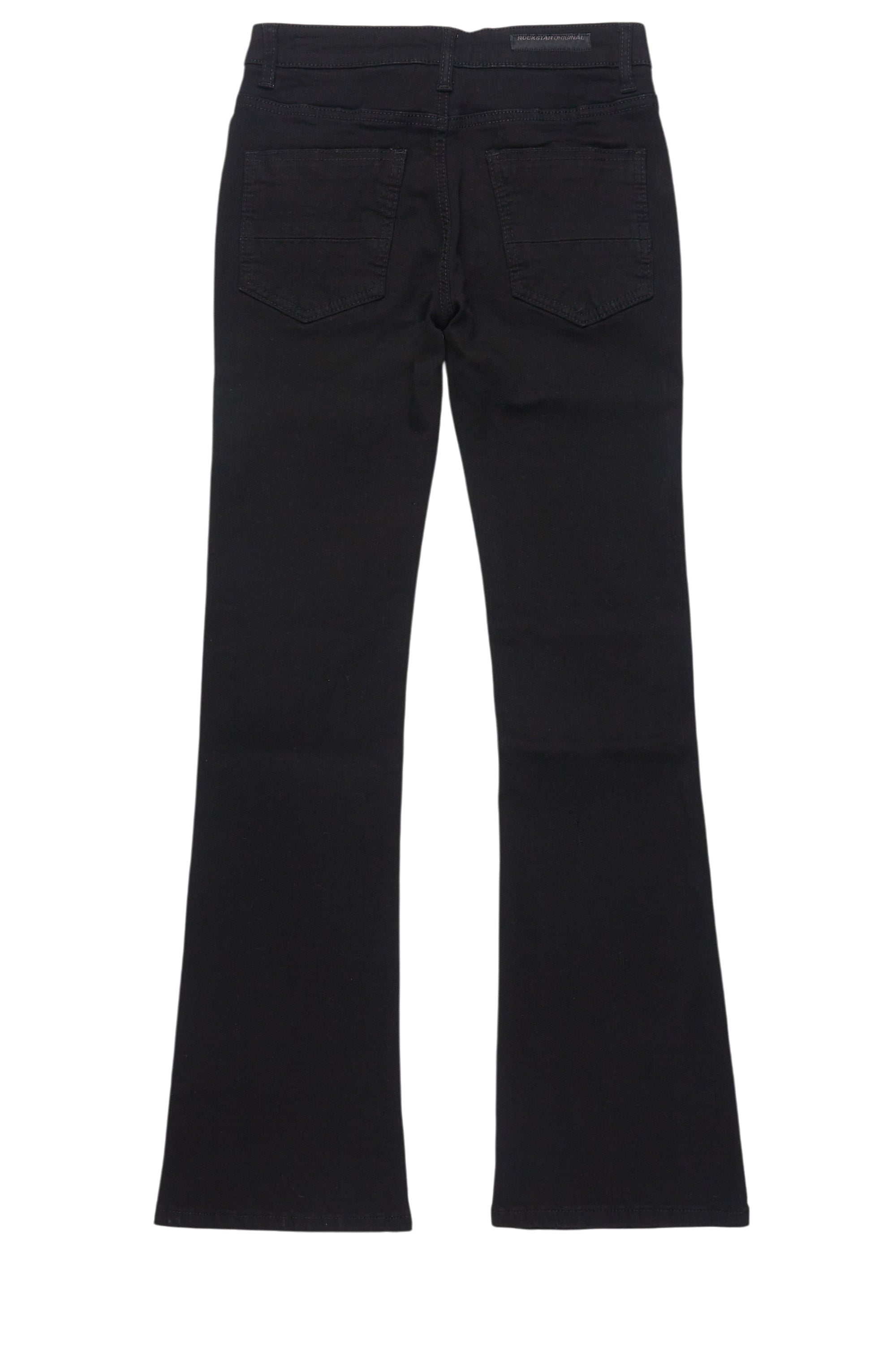 Boys Drick Jet Black Regular Fit Flare Jean