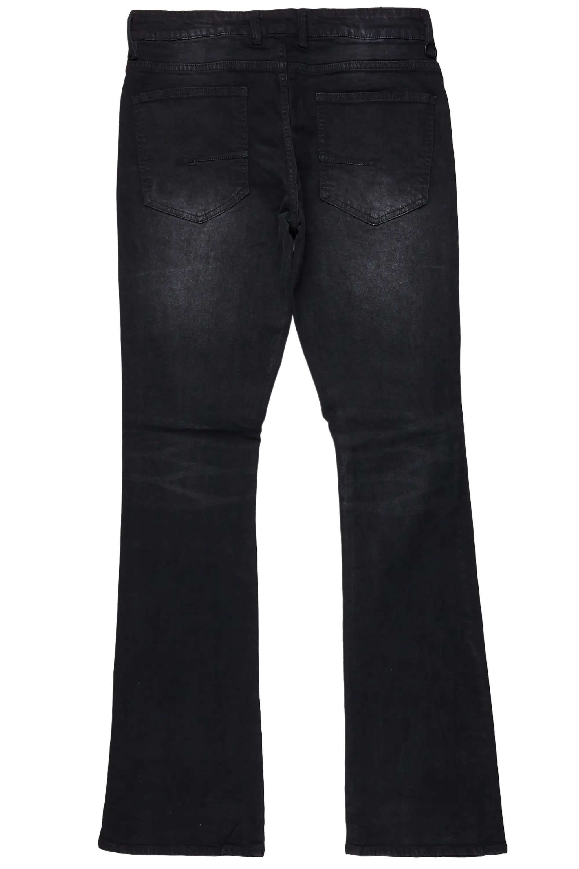 Ebbos Black Flame Patched Skinny Flare Jean