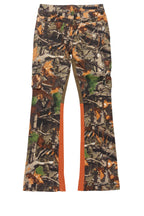 Boys Rolan Orange Tree Camo Stacked Flare Jean
